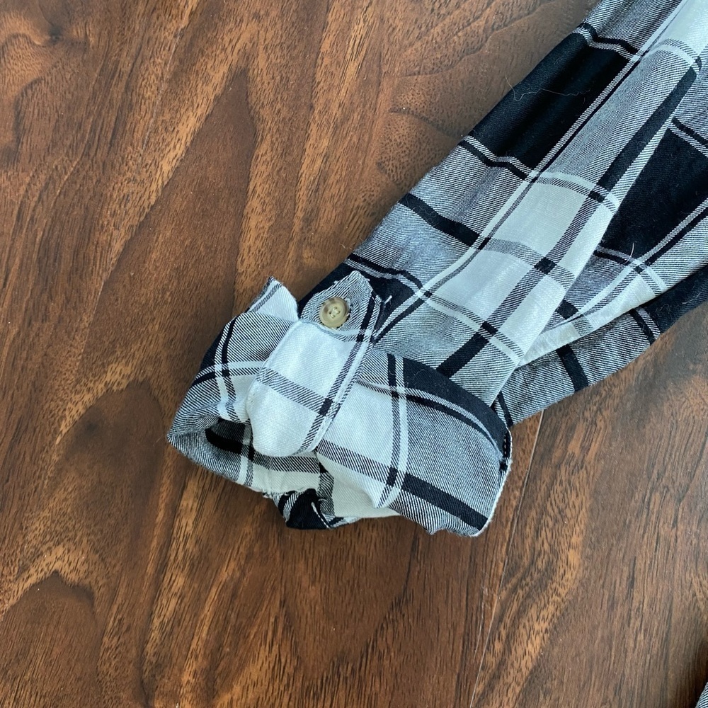 Abercrombie Plaid Knot Front Shirt Dress Small - Picture 3 of 8
